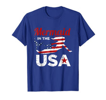 Ladda upp bild till gallerivisning, Mermaid In The USA 4th of July Flag T-Shirt 903243
