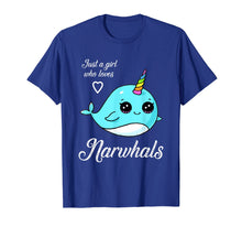 Ladda upp bild till gallerivisning, Funny shirts V-neck Tank top Hoodie sweatshirt usa uk au ca gifts for Just A Girl Who Loves Narwhals T Shirt 2372596
