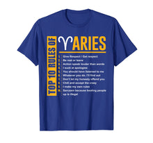 Ladda upp bild till gallerivisning, Birthday Gifts - Top 10 Rules Of Aries Zodiac T-Shirt
