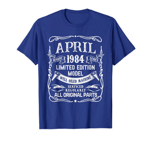 Funny shirts V-neck Tank top Hoodie sweatshirt usa uk au ca gifts for Classic Vintage April 1984 T-Shirt 1984 Birthday Gifts 2239973