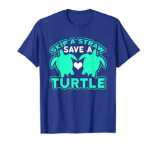 Ladda upp bild till gallerivisning, Funny shirts V-neck Tank top Hoodie sweatshirt usa uk au ca gifts for Skip A Straw Save A Turtle Graphic Turquoise T-Shirt 2669683
