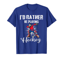 Ladda upp bild till gallerivisning, Funny shirts V-neck Tank top Hoodie sweatshirt usa uk au ca gifts for I'd Rather Be Playing Hockey Dabbing Goalie Shirt Boys BZR 3209437
