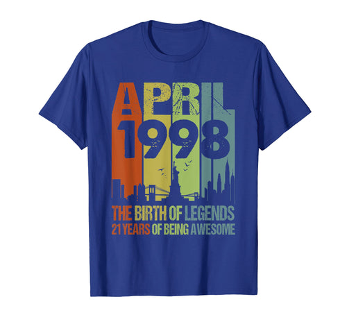 Funny shirts V-neck Tank top Hoodie sweatshirt usa uk au ca gifts for April 1998 TShirt 21th Birthday Gifts 21 Year Old Shirt 1807980