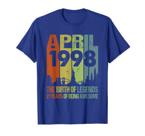 Funny shirts V-neck Tank top Hoodie sweatshirt usa uk au ca gifts for April 1998 TShirt 21th Birthday Gifts 21 Year Old Shirt 1807980