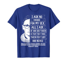 Ladda upp bild till gallerivisning, Funny shirts V-neck Tank top Hoodie sweatshirt usa uk au ca gifts for RBG Quote I Ask No Favor For My Sex Feminist T Shirts 1103553
