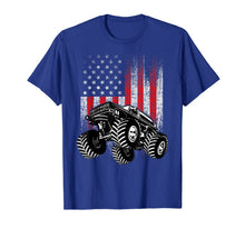 Ladda upp bild till gallerivisning, Monster Truck American Flag Racing USA Patriotic T-Shirt T-Shirt 964917

