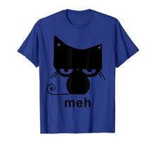 Ladda upp bild till gallerivisning, Meh Black Cat Funny Gift For Cat Lovers Men Women T-Shirt 95483
