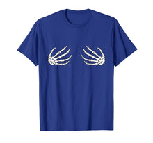 Ladda upp bild till gallerivisning, Halloween Womens Boob Skeleton Hand Shirt 105865
