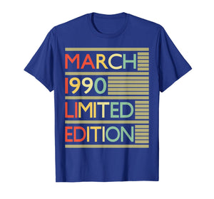 30 Years Old Shirt 30th Birthday Gifts Women Men March 1990 T-Shirt-73700
