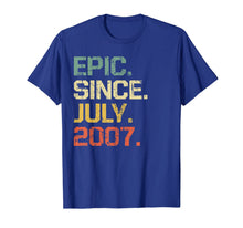 Ladda upp bild till gallerivisning, Epic Since July 2007 T-Shirt- 12 Years Old Shirt Gift 94948
