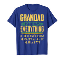 Ladda upp bild till gallerivisning, Funny Family Christmas Gifts Grandad Knows Everything T-Shirt-1672681
