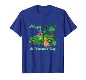 Cocker Spaniel Riding Green Truck St Patrick's Day Gifts T-Shirt-1276226