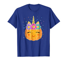 Ladda upp bild till gallerivisning, Cute Unicorn Pumpkin Halloween Thanksgiving T-Shirt 34094
