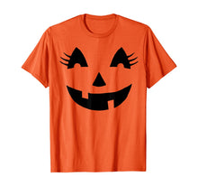 Ladda upp bild till gallerivisning, Funny Jack O' Lantern Pumpkin with EyeLashes for Halloween T-Shirt 168199
