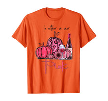 Ladda upp bild till gallerivisning, In October We Wear Pink Pumpkin and Wine Breast Cancer T-Shirt 115996
