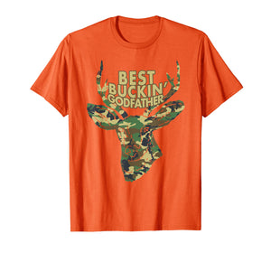 Funny shirts V-neck Tank top Hoodie sweatshirt usa uk au ca gifts for Best Buckin' Godfather T-Shirt Funny Deer Hunter Tee Gifts 2258868