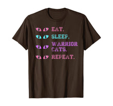 Ladda upp bild till gallerivisning, Funny shirts V-neck Tank top Hoodie sweatshirt usa uk au ca gifts for Funny Cat Warriors Clan Eyes - Eat Sleep Warrior Cats Repeat T-Shirt 1057869
