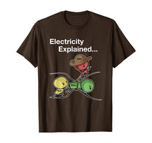 Ladda upp bild till gallerivisning, Ohm Volt Amp Electricity Explained Funny Electrician Nerd TShirt167230
