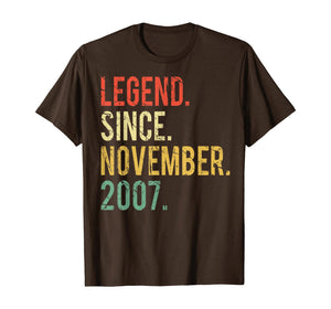 Funny shirts V-neck Tank top Hoodie sweatshirt usa uk au ca gifts for 12 years old Gifts Shirt- Legend Since November 2007 T-Shirt 126109