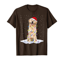 Ladda upp bild till gallerivisning, Funny shirts V-neck Tank top Hoodie sweatshirt usa uk au ca gifts for Golden retriever Santa Christmas Tree Lights Xmas Gifts T-Shirt 740329
