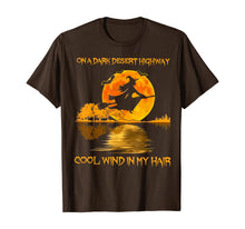 Ladda upp bild till gallerivisning, Witch Riding Brooms On A Dark Desert Highways Halloween T-Shirt 61531

