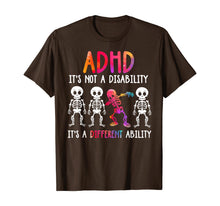 Ladda upp bild till gallerivisning, ADHD It's Not Disability It's A Different Ability Skeleton T-Shirt 126435

