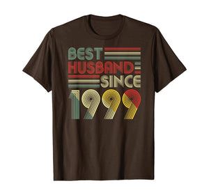 20th Wedding Anniversary Gifts Best Husband Since 1999 T-Shirt 175138