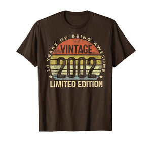 18 Year Old Gifts Vintage 2002 Limited Edition 18th Birthday T-Shirt-65842