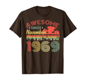 Awesome Since November 1969 50th Birthday Gifts 50 Years Old T-Shirt 371530