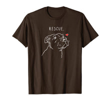 Ladda upp bild till gallerivisning, Rescue Dog, Pitbull Drawing, Rescue Mom, Adopt Don't Shop  T-Shirt 136688

