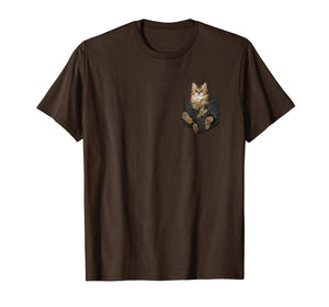 Funny shirts V-neck Tank top Hoodie sweatshirt usa uk au ca gifts for Funny Cat In Pocket Cute Kitty Lover T-Shirt Gifts 1006990