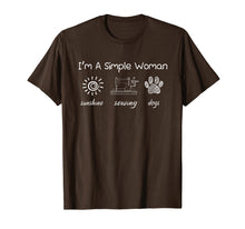 Ladda upp bild till gallerivisning, Funny shirts V-neck Tank top Hoodie sweatshirt usa uk au ca gifts for I'm a simple woman sunshine sewing dogs tshirt 2373042
