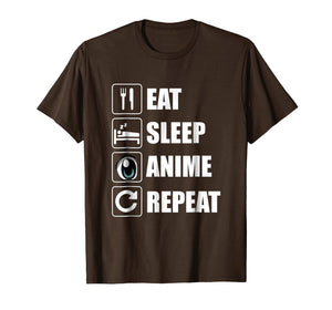 Funny shirts V-neck Tank top Hoodie sweatshirt usa uk au ca gifts for Eat Sleep Anime Repeat TShirt | Funny Anime Lovers Gifts 1102328