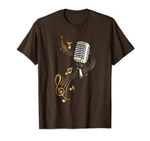 Ladda upp bild till gallerivisning, Funny shirts V-neck Tank top Hoodie sweatshirt usa uk au ca gifts for Microphone Shirt with Music Notes and Clef. Musician. Gold. 2586656

