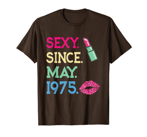 Funny shirts V-neck Tank top Hoodie sweatshirt usa uk au ca gifts for Funny 44th Birthday Gifts Sexy Since May 1975 T-Shirt Women 3391099
