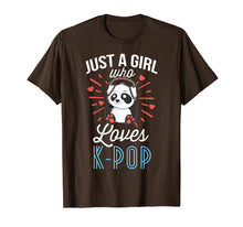 Ladda upp bild till gallerivisning, Just A Girl Who Loves K-Pop T-Shirt Panda Kpop Merchandise
