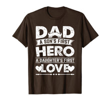 Ladda upp bild till gallerivisning, Mens Dad Son's First Hero daughter's First Love Fathers Day Shirt T-Shirt 49630

