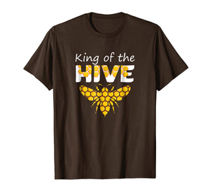 Beekeeping King Of The Hive Tshirt Beekeeper Bee Funny Gifts