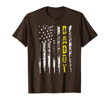 Ladda upp bild till gallerivisning, Truck Driver Yellow Line Daddy T-Shirt US Flag distressed 618427
