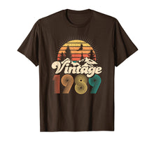 Ladda upp bild till gallerivisning, 30th Birthday Gifts - Vintage 1989 T-Shirt Hiking Women Men
