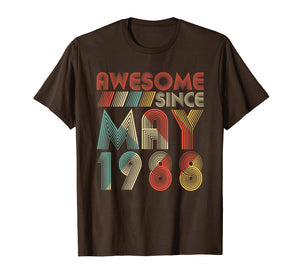 Funny shirts V-neck Tank top Hoodie sweatshirt usa uk au ca gifts for Awesome Since MAY 1988 31st yrs old Birthday T-Shirt Gifts 1514629