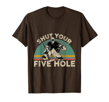Ladda upp bild till gallerivisning, Funny shirts V-neck Tank top Hoodie sweatshirt usa uk au ca gifts for Shut Your Five Hole Funny Hockey Vintage Design T-Shirt 264027
