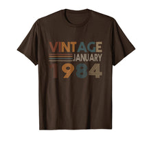 Ladda upp bild till gallerivisning, Retro Vintage January 1984 T-Shirt 35th Birthday Gift Tee 836152
