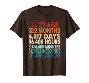 Funny shirts V-neck Tank top Hoodie sweatshirt usa uk au ca gifts for 11 Years Old 11th Bday Gifts Vintage Retro TShirt 132 Months 258750