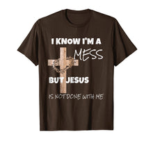 Ladda upp bild till gallerivisning, Funny shirts V-neck Tank top Hoodie sweatshirt usa uk au ca gifts for Christian T Shirt I Know I'm A Mess Jesus Inspirational Tee 2327649
