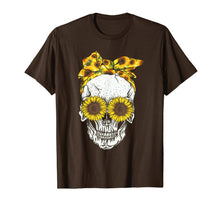 Ladda upp bild till gallerivisning, Skull sunflower floral flowers t shirt cute gift idea 40574
