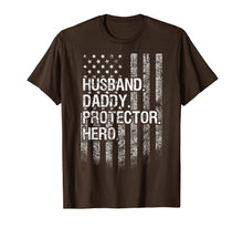 Ladda upp bild till gallerivisning, Mens Husband daddy protector hero Shirt American Flag Dad T-Shirt 568909
