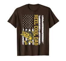 Ladda upp bild till gallerivisning, Mens REEL COOL DAD Fishing Father's Day Gift Shirt American Flag 109438
