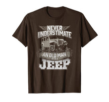 Ladda upp bild till gallerivisning, Funny shirts V-neck Tank top Hoodie sweatshirt usa uk au ca gifts for Mens Never Underestimate An Old Man With A Jeep T Shirt 1269794
