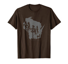 Ladda upp bild till gallerivisning, Proud Wisconsin Deer Hunter State Map Outline T-Shirt 30819258
